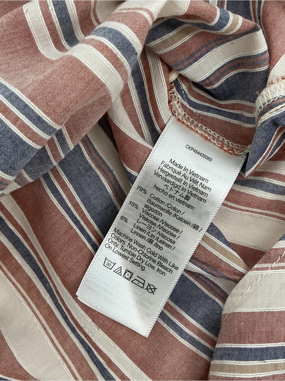 Madewell Ladies Striped Collard Button Cropped Casual Shirt - Picture 4 of 6